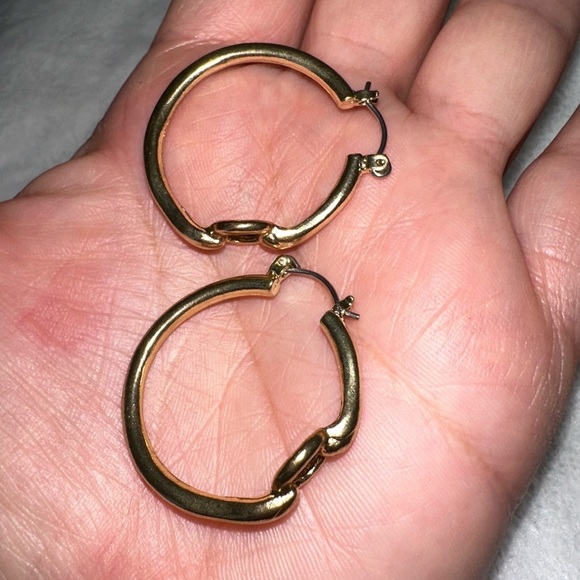 Gold hoops from Charter club 1990’s jewelry lot piece - Picture 3 of 5
